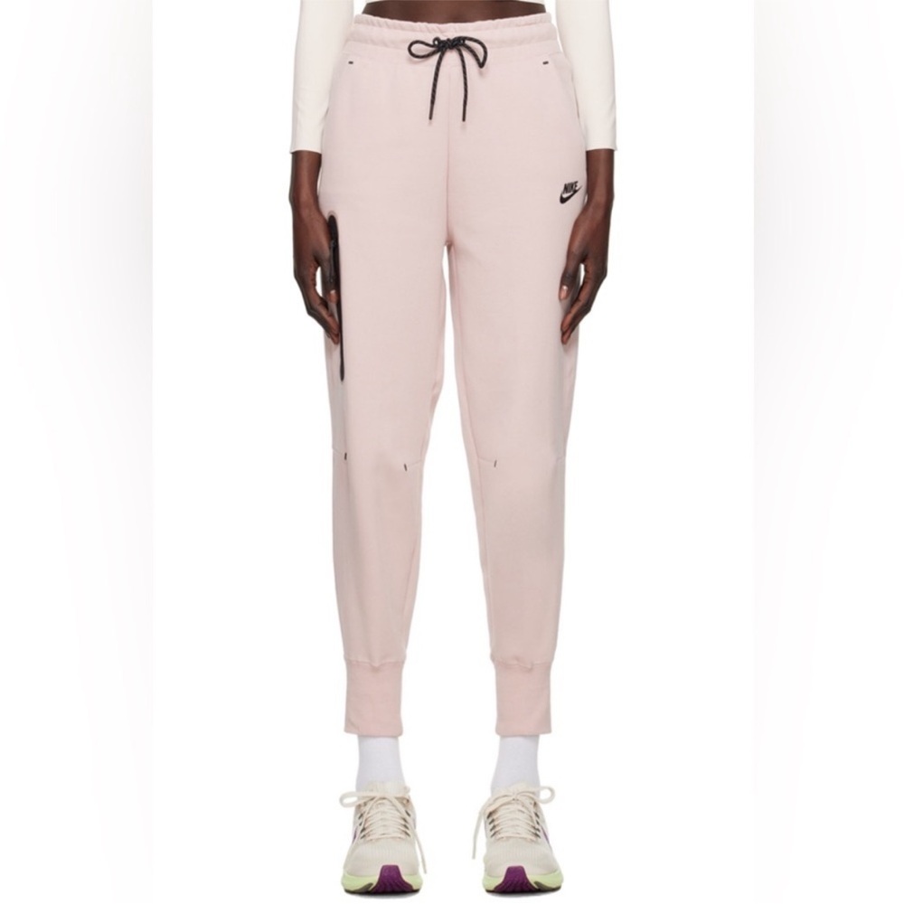 Nike Pink Track Pants with Tapered Leg Design